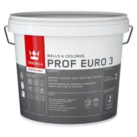 Краска интерьерная Tikkurila PROF EURO 3 База A глубокоматовая 2,7 л