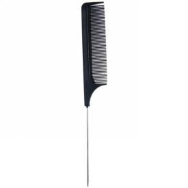 Расческа с металлическим хвостиком цвет черный 19см 450-125