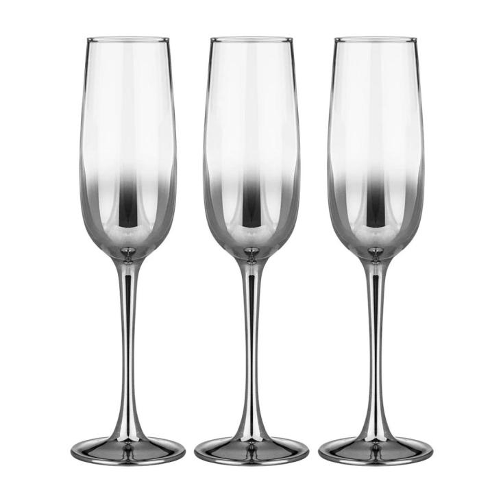 Набор бокалов для шампанского Графитовый омбре 3 шт 175 мл 194-482