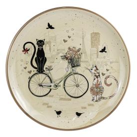 Тарелка подставочная Agness Парижские коты 26х26х3 см 358-1743