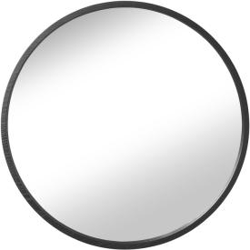 Зеркало "Мун" черный D 600 в МДФ раме круглое