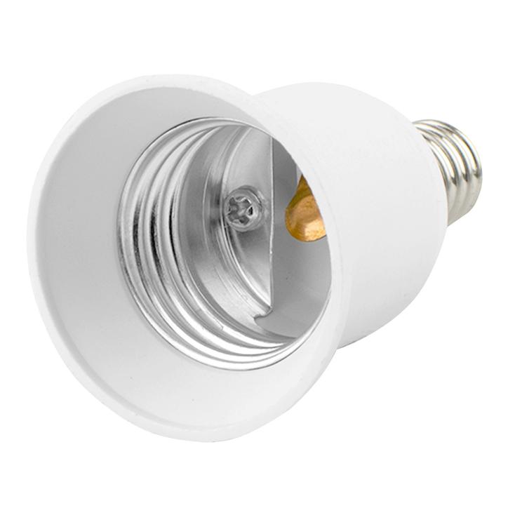 Переходник пластиковый c цоколя E27 на E14 белый e.lamp adapter.Е27/Е14.white, E.NEXT