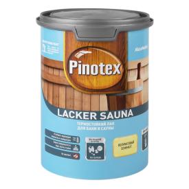 Лак термостойкий для бани и сауны Pinotex Lacker Sauna 20 полуматовый на водной основе 1 л