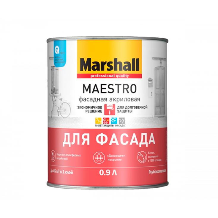 Краска Marshall Maestro Фасадная акриловая глубокоматовая База BW 0,9 л
