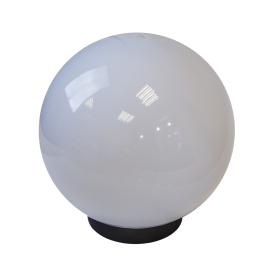 Светильник уличный шар материал-ПММА полиметилметакрилат d=250мм в комплекте с основанием из поликарбоната и керамическим патроном Е27 молочно-белый. IP44 Palla 25 01 31