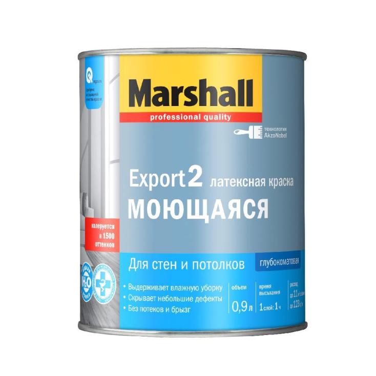 Краска Marshall Export 2 глуб/мат латексная BW 0,9л