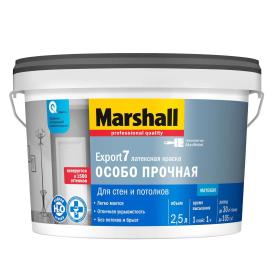 Краска для внутренних работ Marshall Export 7 матовая латексная BW 2,5 л