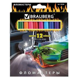 Фломастеры BRAUBERG InstaRacing 12цветов
