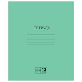 Тетрадь ПИФАГОР 12листов клетка зеленая