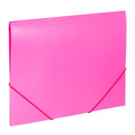 Папка на резинках BRAUBERG Office розовая до 300 листов