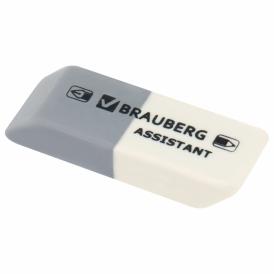 Ластик BRAUBERG серо-белый прямоугольный