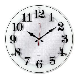 Часы настенные Рубин Классика в полоску d39 см корпус белый 4040-1241W