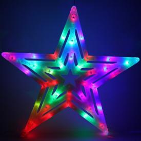 Фигура Звезда светодиодная 30см мультицвет