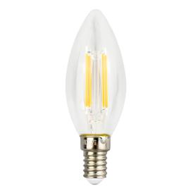 Лампа филамент прозрачный Свеча Е14 10 Вт 4500К  GENERAL FLP