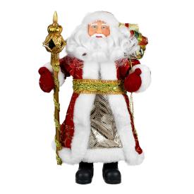 Фигурка новогодняя Дед Мороз в красной шубе 15.5x8.5x31.5см