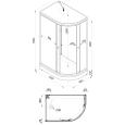 Душевая кабина Коралл 120х80х217 см левая низкий поддон, стекло Мозаика
