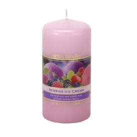Свеча колонна Мороженное из ягод 50х100 ароматизированная Bartek
