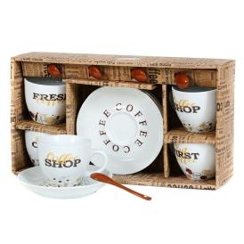 Набор чайный Coffeek на 4 персоны с ложками 180 мл RS097-1945J