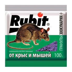 Гранулы ореховые от крыс и мышей Rubit Зоокумарин+ 100 г