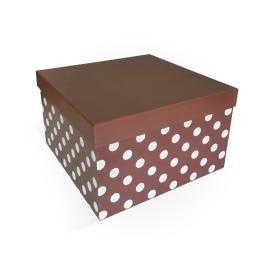Коробка подарочная Темный шоколад квадрат 230х230х130 мм