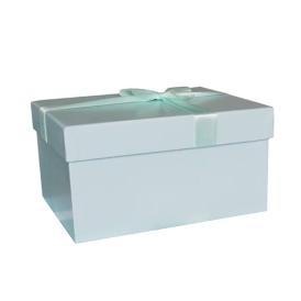 Коробка подарочная Мятный с бантом матовый 210х170х110