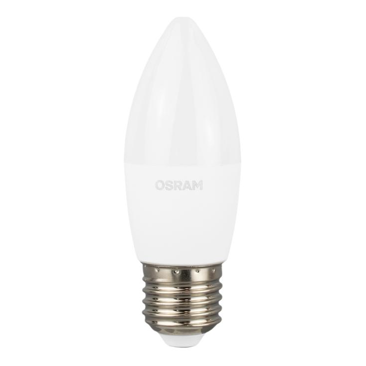 Лампа светодиодная LED Е27 свеча матовая 7Вт 3000К Value LVCLB60 7SW/830 свеча матовая E27 230В 10х1 RU OSRAM
