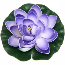 Фигура для водоемов Кувшинка Розитта 13 см фиолетовая