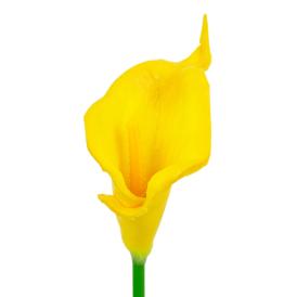 Цветок искусственный Калла желтая 33 см