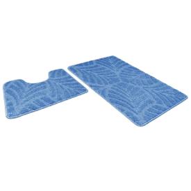 Набор ковриков для ванной комнаты 50х80/50х40 см Актив icarpet синий