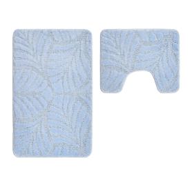Набор ковриков для ванной комнаты 50х80/50х40 см Актив icarpet голубой