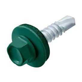 Саморез кровельный 5,5х19 мм зеленый мох RAL 6005 10 шт