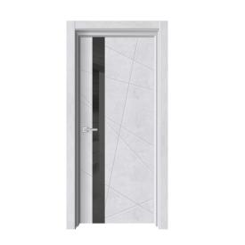 Полотно дверное Торонто-1 бетон снежный Лакобель черная кр.черная  ПГх600