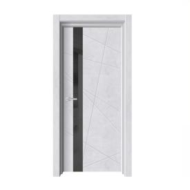 Полотно дверное Торонто-1 бетон снежный Лакобель черная кр.черная  ПГх800