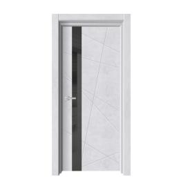 Полотно дверное Торонто-1 бетон снежный Лакобель черная кр.черная  ПГх700