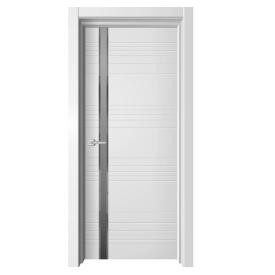 Полотно дверное ONYX31 белый бархат/зеркало фацет ДО 600