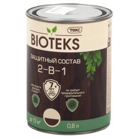 Защитный Состав 2-в-1 BIOTEKS Темный орех 0,8л
