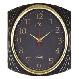 Часы настенные Рубин Классика 27,5х31,5 см корпус черный с золотом 2832-001