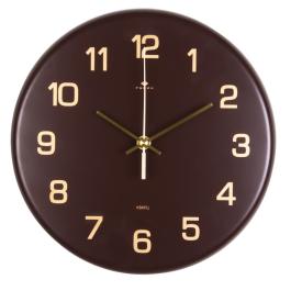 2626-003 (10)  Часы настенные из металла, d=27 см, коричневый "Классика"