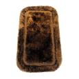 Коврик для ванной комнаты 50х80 см Lux Border Плюш Brown коричневый
