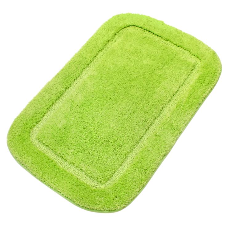 Коврик для ванной комнаты 50х80 см Lux Border Плюш Green зеленый