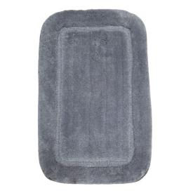 Коврик для ванной комнаты 50х80 см Lux Border Плюш Grey серый