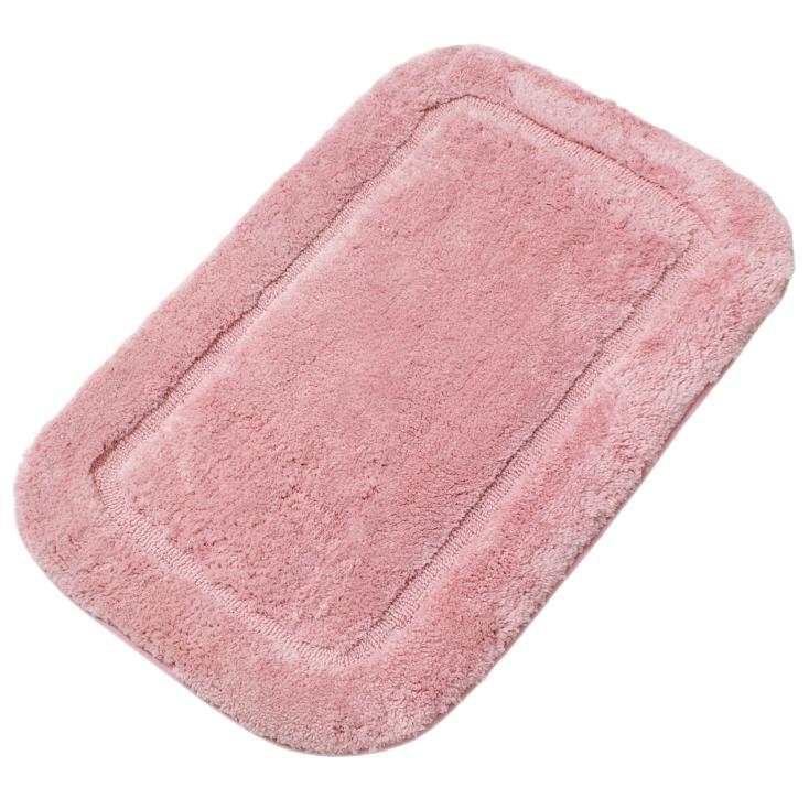 Коврик для ванной комнаты 50х80 см Lux Border Плюш Pink розовый