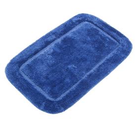 Коврик для ванной комнаты 60х100 см Lux Border Плюш Blue голубой