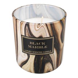 Свеча в стакане Мрамор 150гр ароматизированная Bartek