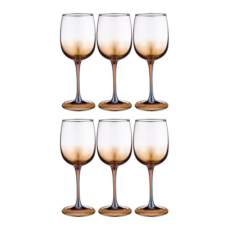 Набор бокалов для вина Карамельный омбре 6 шт 420 мл 194-726