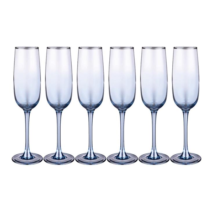 Набор бокалов для шампанского Черное море омбре 6 шт 175 мл 194-730