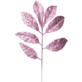 Украшение интерьерное ветка Розовая с листиками из полиэтилена 31 x 14 x 1 см