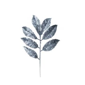 Украшение интерьерное Ветка Серебристая с листиками из полиэтилена 31x14x1см