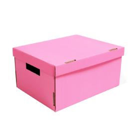Коробка для хранения Неон розовый 370х280х180