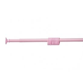Карниз для ванной комнаты 110-200 см розовый с пружинным кольцом Zalel 110-200